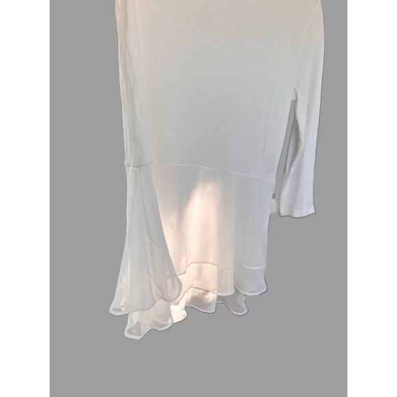 VERA WANG Women's White Flowy Blouse - Picture 3 of 6